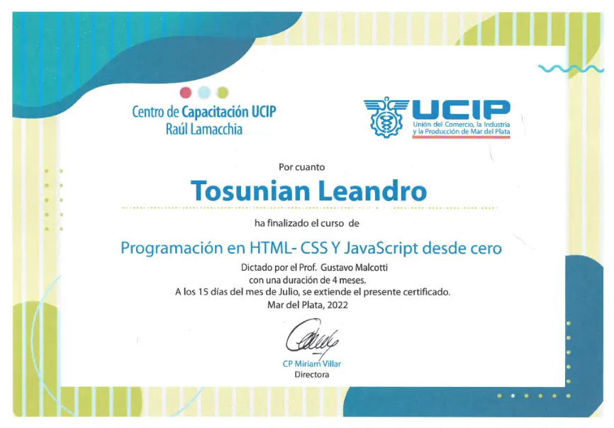 HTML, CSS y JavaScript